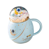 Maxbell Cute Astronaut Mug Creative Funny Space Mug for Friends Kids Valentines Gift Light Blue