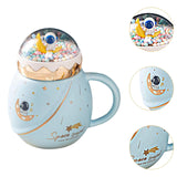 Maxbell Cute Astronaut Mug Creative Funny Space Mug for Friends Kids Valentines Gift Light Blue