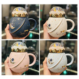 Maxbell Cute Astronaut Mug Creative Funny Space Mug for Friends Kids Valentines Gift Light Blue