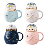 Maxbell Cute Astronaut Mug Creative Funny Space Mug for Friends Kids Valentines Gift Light Blue