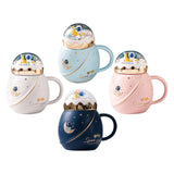 Maxbell Cute Astronaut Mug Creative Funny Space Mug for Friends Kids Valentines Gift Light Blue