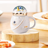 Maxbell Cute Astronaut Mug Creative Funny Space Mug for Friends Kids Valentines Gift White