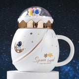 Maxbell Cute Astronaut Mug Creative Funny Space Mug for Friends Kids Valentines Gift White
