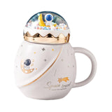 Maxbell Cute Astronaut Mug Creative Funny Space Mug for Friends Kids Valentines Gift White