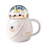 Maxbell Cute Astronaut Mug Creative Funny Space Mug for Friends Kids Valentines Gift White