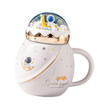 Maxbell Cute Astronaut Mug Creative Funny Space Mug for Friends Kids Valentines Gift White