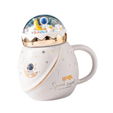 Maxbell Cute Astronaut Mug Creative Funny Space Mug for Friends Kids Valentines Gift White