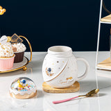 Maxbell Cute Astronaut Mug Creative Funny Space Mug for Friends Kids Valentines Gift White