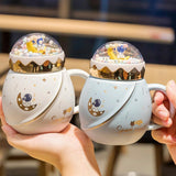 Maxbell Cute Astronaut Mug Creative Funny Space Mug for Friends Kids Valentines Gift White