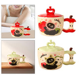 Maxbell Ceramic Coffee Mug Ornament Novelty Drinking Cup for Milk Beverage Household red