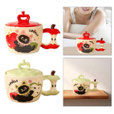 Maxbell Ceramic Coffee Mug Ornament Novelty Drinking Cup for Milk Beverage Household red