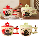 Maxbell Ceramic Coffee Mug Ornament Novelty Drinking Cup for Milk Beverage Household red