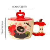 Maxbell Ceramic Coffee Mug Ornament Novelty Drinking Cup for Milk Beverage Household red