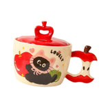 Maxbell Ceramic Coffee Mug Ornament Novelty Drinking Cup for Milk Beverage Household red
