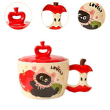 Maxbell Ceramic Coffee Mug Ornament Novelty Drinking Cup for Milk Beverage Household red