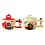 Maxbell Ceramic Coffee Mug Ornament Novelty Drinking Cup for Milk Beverage Household red