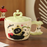 Maxbell Ceramic Coffee Mug Ornament Novelty Drinking Cup for Milk Beverage Household green