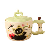 Maxbell Ceramic Coffee Mug Ornament Novelty Drinking Cup for Milk Beverage Household green