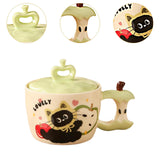 Maxbell Ceramic Coffee Mug Ornament Novelty Drinking Cup for Milk Beverage Household green
