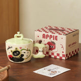 Maxbell Ceramic Coffee Mug Ornament Novelty Drinking Cup for Milk Beverage Household green