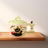 Maxbell Ceramic Coffee Mug Ornament Novelty Drinking Cup for Milk Beverage Household green