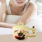 Maxbell Ceramic Coffee Mug Ornament Novelty Drinking Cup for Milk Beverage Household green