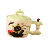 Maxbell Ceramic Coffee Mug Ornament Novelty Drinking Cup for Milk Beverage Household green