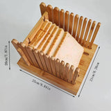 Maxbell Bamboo Bread Slicer Kitchen Accessories Bread Cutter for Bagels Cakes Bakery