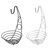 Maxbell Fruit Basket Bowl Stable Creative Banana Holder for Countertop Kitchen Snack Black
