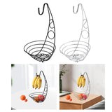 Maxbell Fruit Basket Bowl Stable Creative Banana Holder for Countertop Kitchen Snack Black