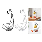 Maxbell Fruit Basket Bowl Stable Creative Banana Holder for Countertop Kitchen Snack Black