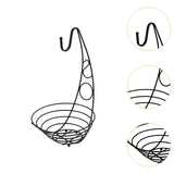 Maxbell Fruit Basket Bowl Stable Creative Banana Holder for Countertop Kitchen Snack Black