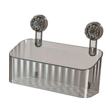 Maxbell Shower Basket Suction Cup Wall Mounted Modern for Bathroom Apartment Kitchen Gray