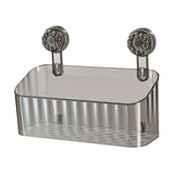 Maxbell Shower Basket Suction Cup Wall Mounted Modern for Bathroom Apartment Kitchen Gray