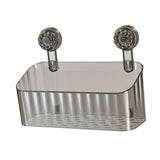 Maxbell Shower Basket Suction Cup Wall Mounted Modern for Bathroom Apartment Kitchen Gray