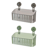 Maxbell Shower Basket Suction Cup Wall Mounted Modern for Bathroom Apartment Kitchen Gray