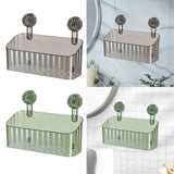 Maxbell Shower Basket Suction Cup Wall Mounted Modern for Bathroom Apartment Kitchen Gray