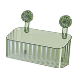 Maxbell Shower Basket Suction Cup Wall Mounted Modern for Bathroom Apartment Kitchen Green