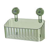 Maxbell Shower Basket Suction Cup Wall Mounted Modern for Bathroom Apartment Kitchen Green