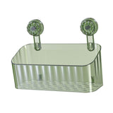 Maxbell Shower Basket Suction Cup Wall Mounted Modern for Bathroom Apartment Kitchen Green
