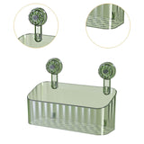 Maxbell Shower Basket Suction Cup Wall Mounted Modern for Bathroom Apartment Kitchen Green
