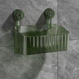 Maxbell Shower Basket Suction Cup Wall Mounted Modern for Bathroom Apartment Kitchen Green