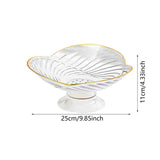 Maxbell Fruit Bowl with Draining Holes for Table Countertop Dinning Room Living Room white
