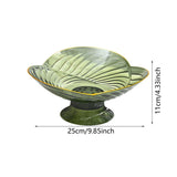 Maxbell Fruit Bowl with Draining Holes for Table Countertop Dinning Room Living Room green