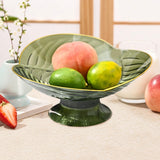 Maxbell Fruit Bowl with Draining Holes for Table Countertop Dinning Room Living Room green