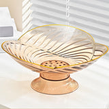 Maxbell Fruit Bowl with Draining Holes for Table Countertop Dinning Room Living Room amber