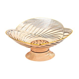 Maxbell Fruit Bowl with Draining Holes for Table Countertop Dinning Room Living Room amber