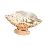 Maxbell Fruit Bowl with Draining Holes for Table Countertop Dinning Room Living Room amber