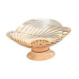 Maxbell Fruit Bowl with Draining Holes for Table Countertop Dinning Room Living Room amber