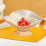 Maxbell Fruit Bowl with Draining Holes for Table Countertop Dinning Room Living Room amber
